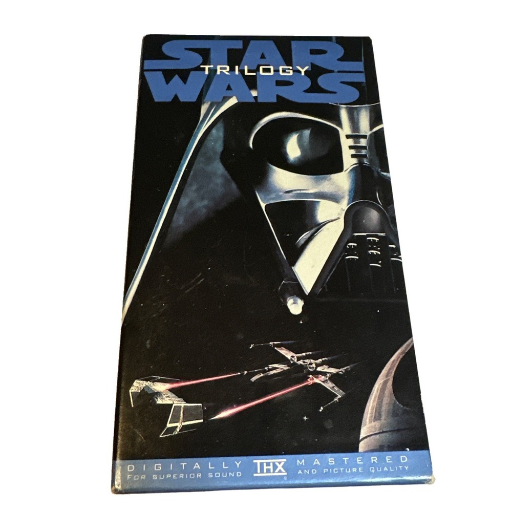 Star Wars Original Trilogy 3-VHS Tape Set With Box